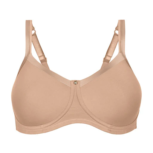 Lara Satin - Molded Cup Bra - Nude Masectomy Bra by Amoena Wire
