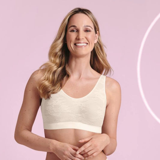 Care Essential Lace Mastectomy Bralette - Crystal/Nude