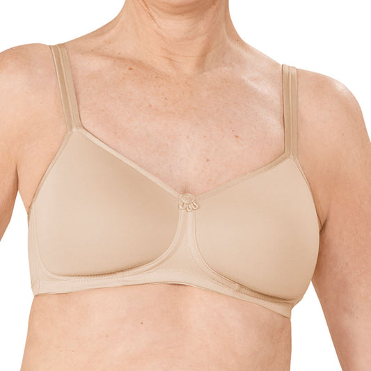 Lara - Molded Cup Bra - Ivory Masectomy Bra by Amoena Wire Free