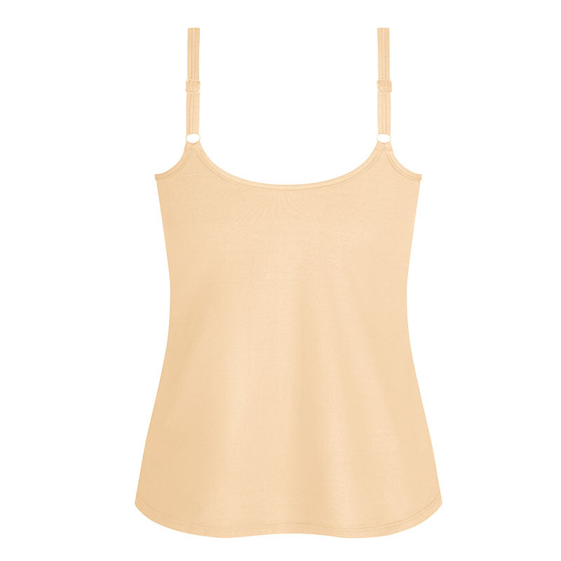 Valletta Built-in Mastectomy Top - Peach and Violet