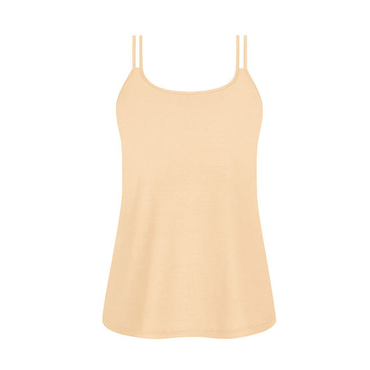 Valletta Built-in Mastectomy Top - Peach and Violet