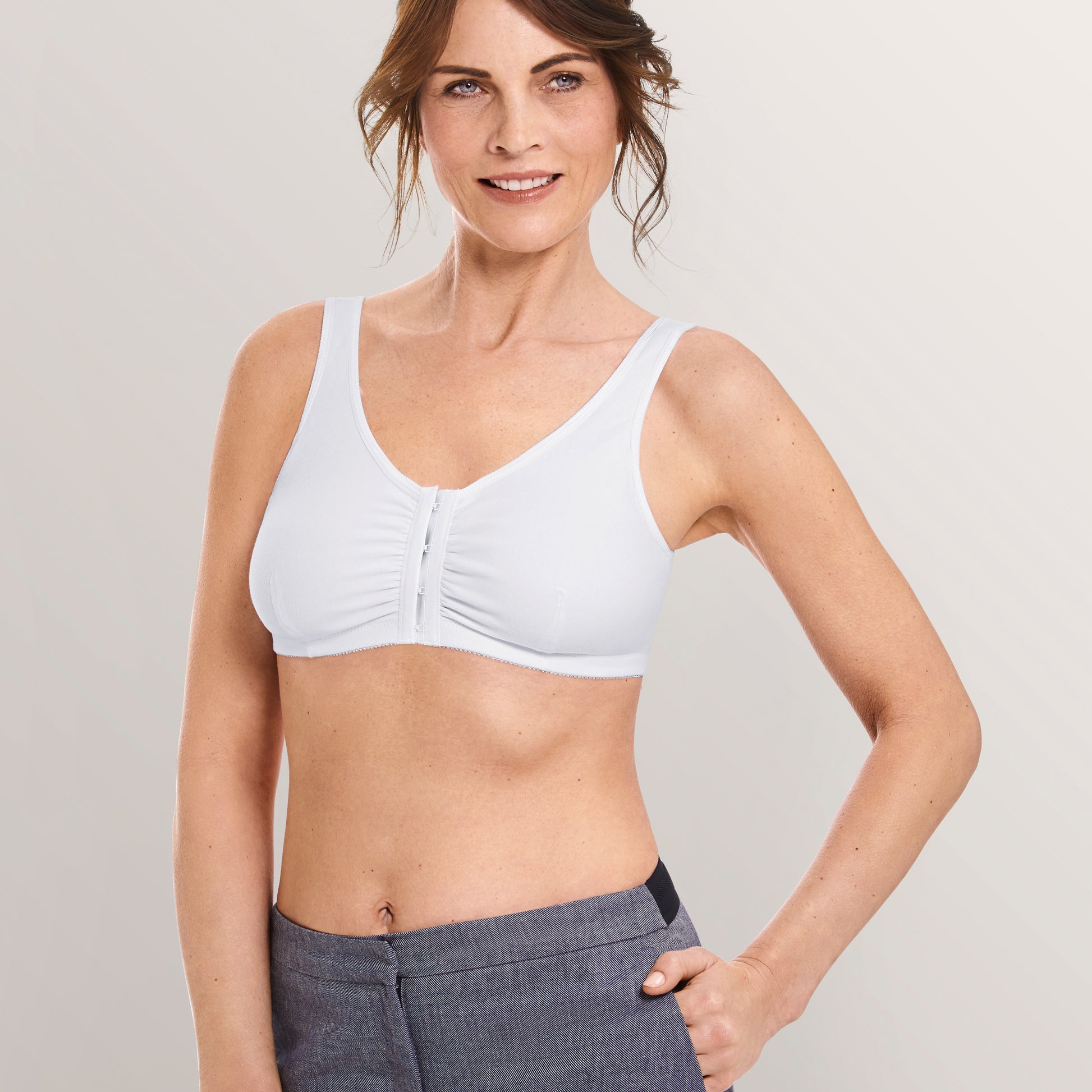 Frances Wire-free Front-Closure Mastectomy Bra - by Amoena, Pink Ribbon  Boutique