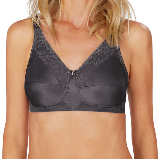 Nancy Wire-Free Mastectomy Bra - Dark Grey